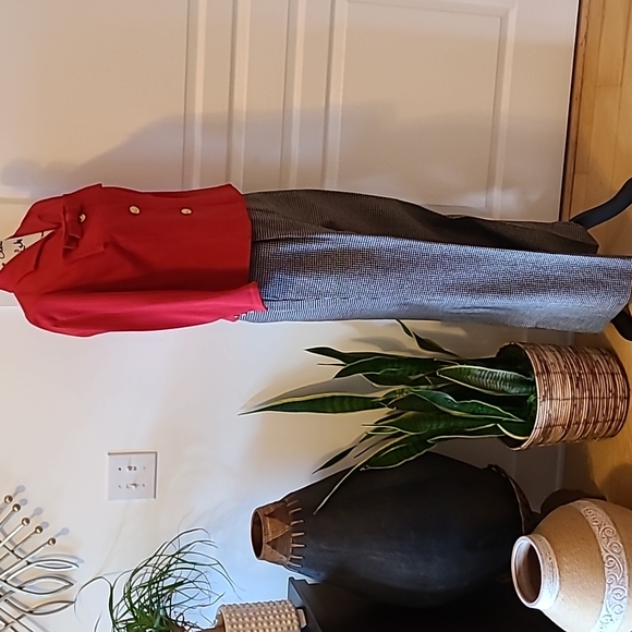 Eddie Bauer Black/White Houndstooth Wool Trousers/Pants sz 10 - Picture 1 of 10